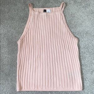 Light Pink Ribbed Tank Top